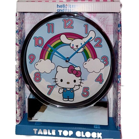 Hello Kitty & Friends Cinnamoroll Metallic Blue Table Top Analog Clock by Sanrio - Picture 8 of 8